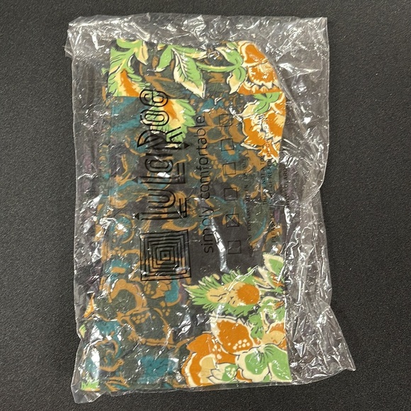 LuLaRoe New Kids L/XL Green Floral Leggings NWT - Picture 6 of 8